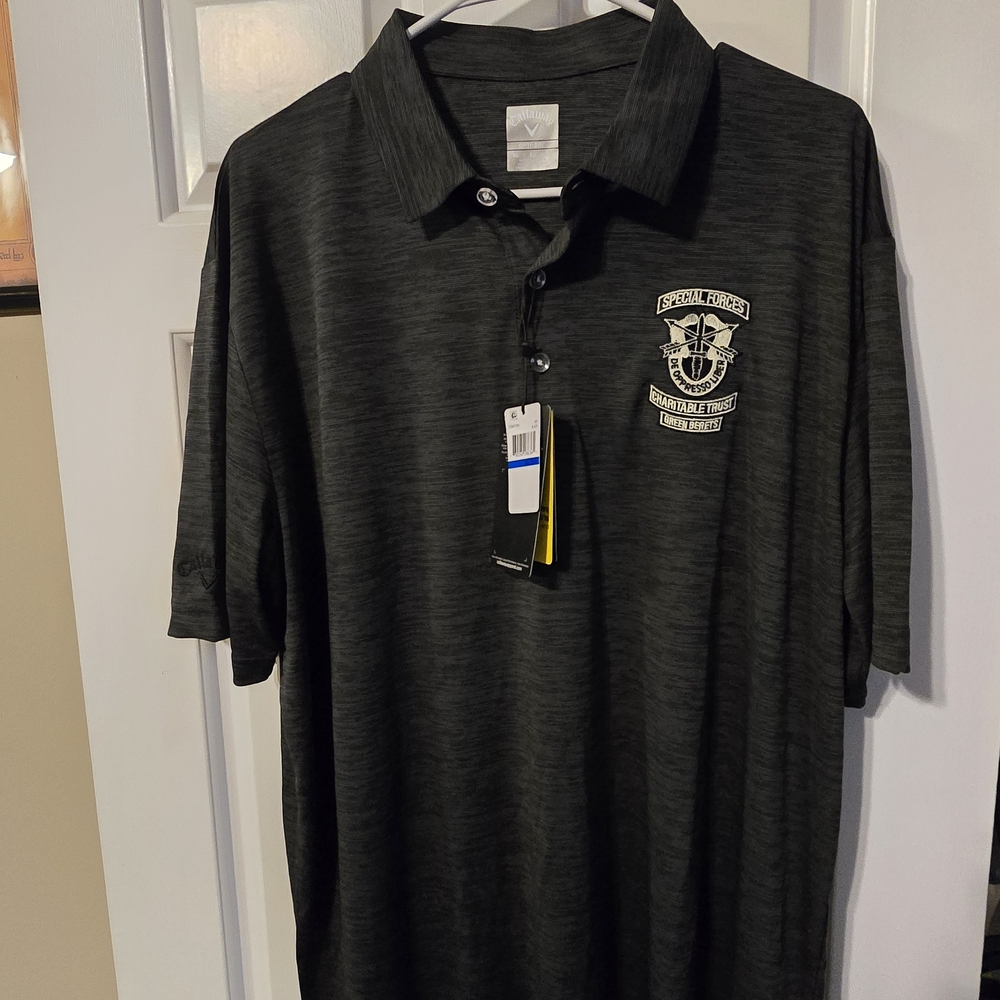 Callaway Special Forces Green Beret Charcoal Polo Shirt